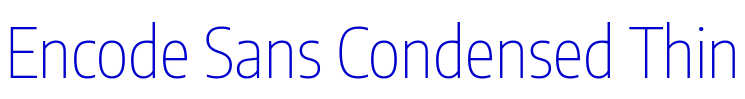 Encode Sans Condensed Thin шрифт